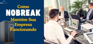 A imagem apresenta um design corporativo e tecnológico para destacar a importância do Nobreak na continuidade dos negócios. ### **Estrutura Visual:** 1. **Lado Esquerdo (Fundo Azul Escuro):** - O título em destaque **"Como NOBREAK Mantém Sua Empresa Funcionando"** está em fonte grande e chamativa, com "NOBREAK" em branco para maior ênfase e o restante do texto em amarelo vibrante, garantindo contraste e visibilidade. - Abaixo do texto, há a imagem de um **Nobreak de grande porte**, reforçando a mensagem de proteção e confiabilidade. 2. **Lado Direito (Ambiente Corporativo):** - Uma cena de reunião empresarial com profissionais bem vestidos, em um ambiente moderno e iluminado. - Os participantes estão discutindo documentos e gráficos em laptops, representando a importância da continuidade das operações e da proteção dos equipamentos eletrônicos. 3. **Logotipo da MVS Nobreak:** - Posicionado no canto superior esquerdo, reforçando a identidade da marca e sua expertise no segmento. ### **Tom e Mensagem:** A imagem comunica **credibilidade, segurança e continuidade operacional**, destacando como o uso de Nobreaks é essencial para evitar interrupções que podem prejudicar reuniões, operações financeiras e demais atividades empresariais. O contraste entre o Nobreak à esquerda e a empresa em funcionamento à direita reforça visualmente o impacto positivo da tecnologia no ambiente corporativo.