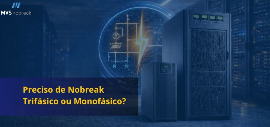 Preciso de nobreak trifásico ou monofásico? comparação entre nobreak torre trifásico e monofásico em ambiente de data center.